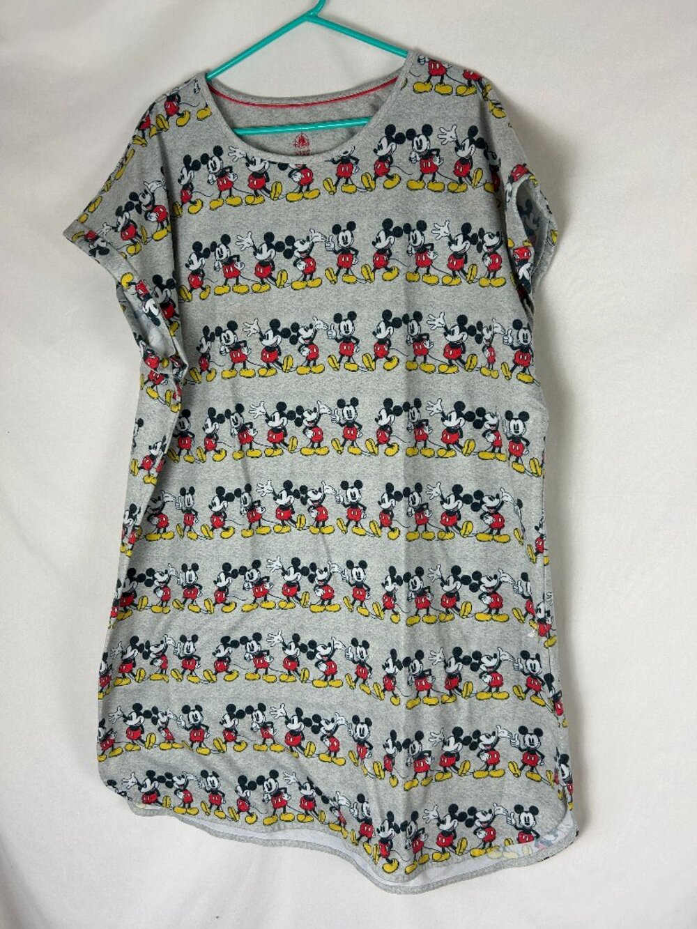 Disney Mickey Mouse Night Shirt Gown 3XL Short Sleeve All Over Print